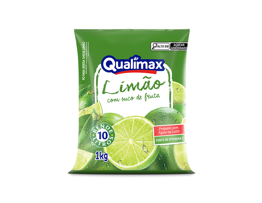 REFRESCO LIMÃO QUALIMAX 1 KG (CX 10 PCT)